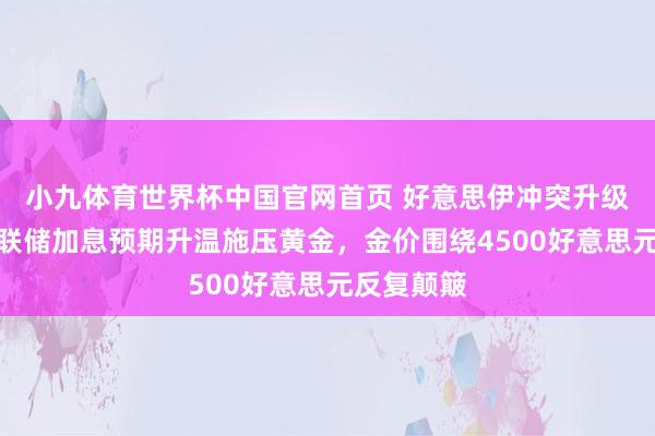 小九体育世界杯中国官网首页 好意思伊冲突升级与好意思联储加息预期升温施压黄金，金价围绕4500好意思元反复颠簸