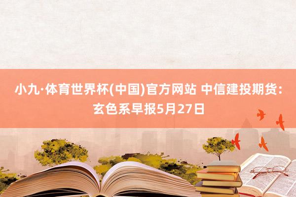小九·体育世界杯(中国)官方网站 中信建投期货：玄色系早报5月27日