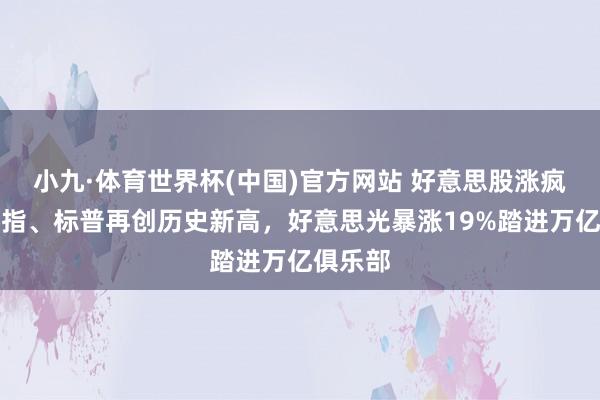小九·体育世界杯(中国)官方网站 好意思股涨疯了！纳指、标普再创历史新高，好意思光暴涨19%踏进万亿俱乐部