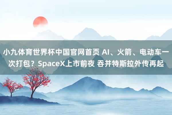 小九体育世界杯中国官网首页 AI、火箭、电动车一次打包？SpaceX上市前夜 吞并特斯拉外传再起