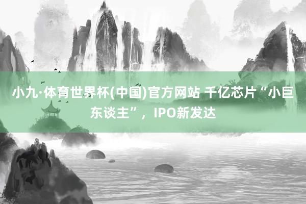 小九·体育世界杯(中国)官方网站 千亿芯片“小巨东谈主”，IPO新发达