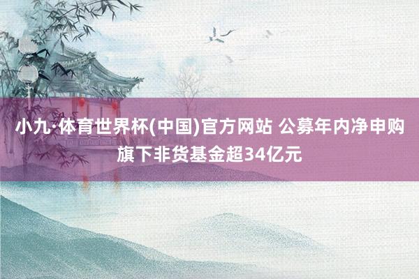 小九·体育世界杯(中国)官方网站 公募年内净申购旗下非货基金超34亿元