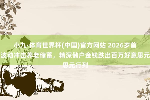 小九·体育世界杯(中国)官方网站 2026岁首市集波动冲击养老储蓄，精深储户金钱跌出百万好意思元行列