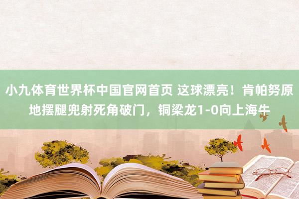 小九体育世界杯中国官网首页 这球漂亮！肯帕努原地摆腿兜射死角破门，铜梁龙1-0向上海牛
