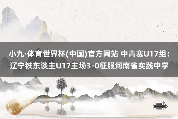 小九·体育世界杯(中国)官方网站 中青赛U17组：辽宁铁东谈主U17主场3-0征服河南省实践中学
