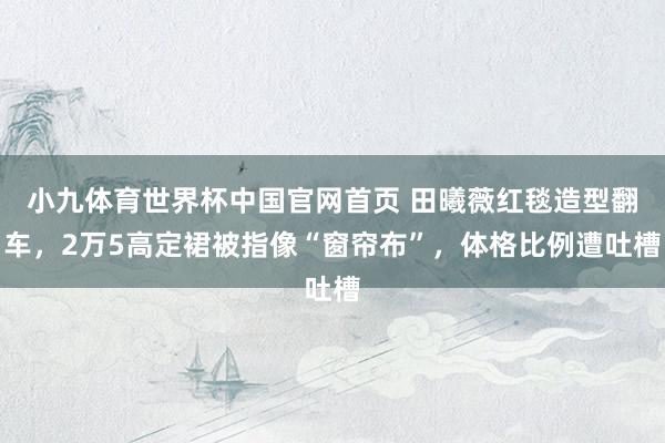 小九体育世界杯中国官网首页 田曦薇红毯造型翻车，2万5高定裙被指像“窗帘布”，体格比例遭吐槽