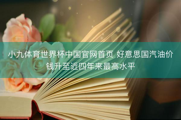 小九体育世界杯中国官网首页 好意思国汽油价钱升至近四年来最高水平