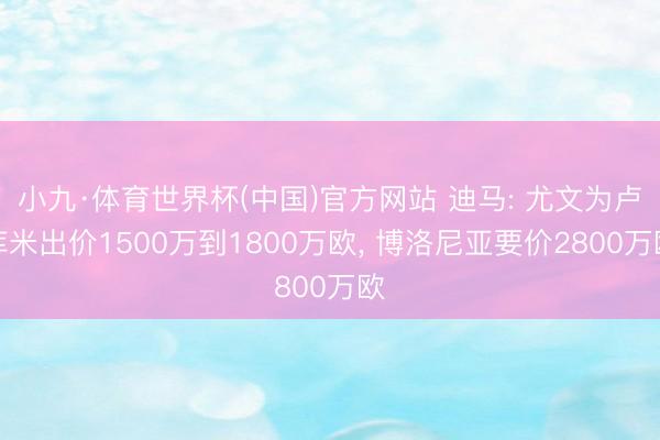 小九·体育世界杯(中国)官方网站 迪马: 尤文为卢库米出价1500万到1800万欧, 博洛尼亚要价2800万欧