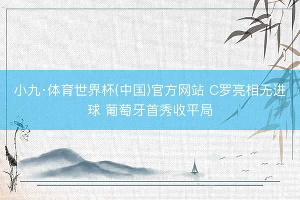 小九·体育世界杯(中国)官方网站 C罗亮相无进球 葡萄牙首秀收平局